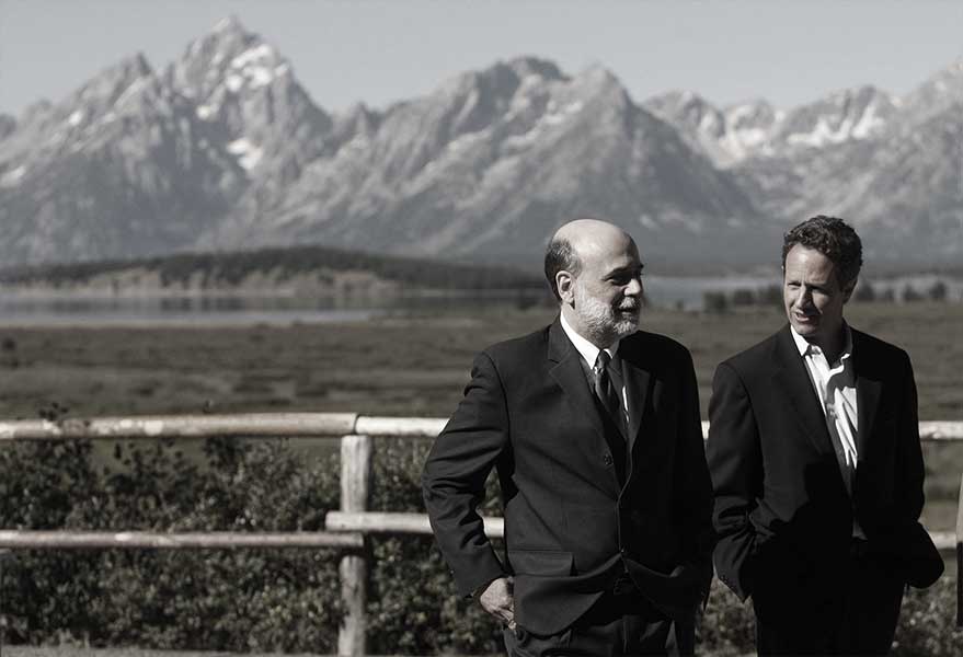 Ben Bernanke y Timothy Geithner