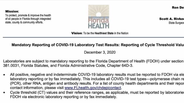 Florida, primer estado de EEUU que obliga a notificar los valores de umbral del ciclo de las pruebas PCR