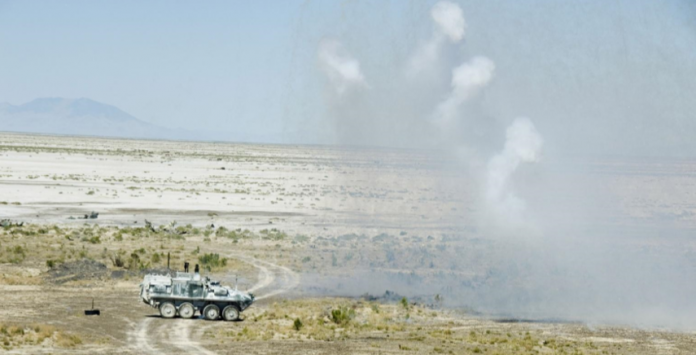 Diseminación de contaminantes para pruebas biológicas/químicas. Crédito de la foto: Dugway Proving Ground