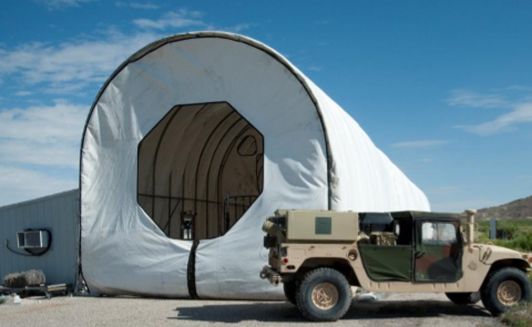 Algunas de las pruebas se realizan en un túnel de viento. Crédito de la foto: Dugway Proving Ground