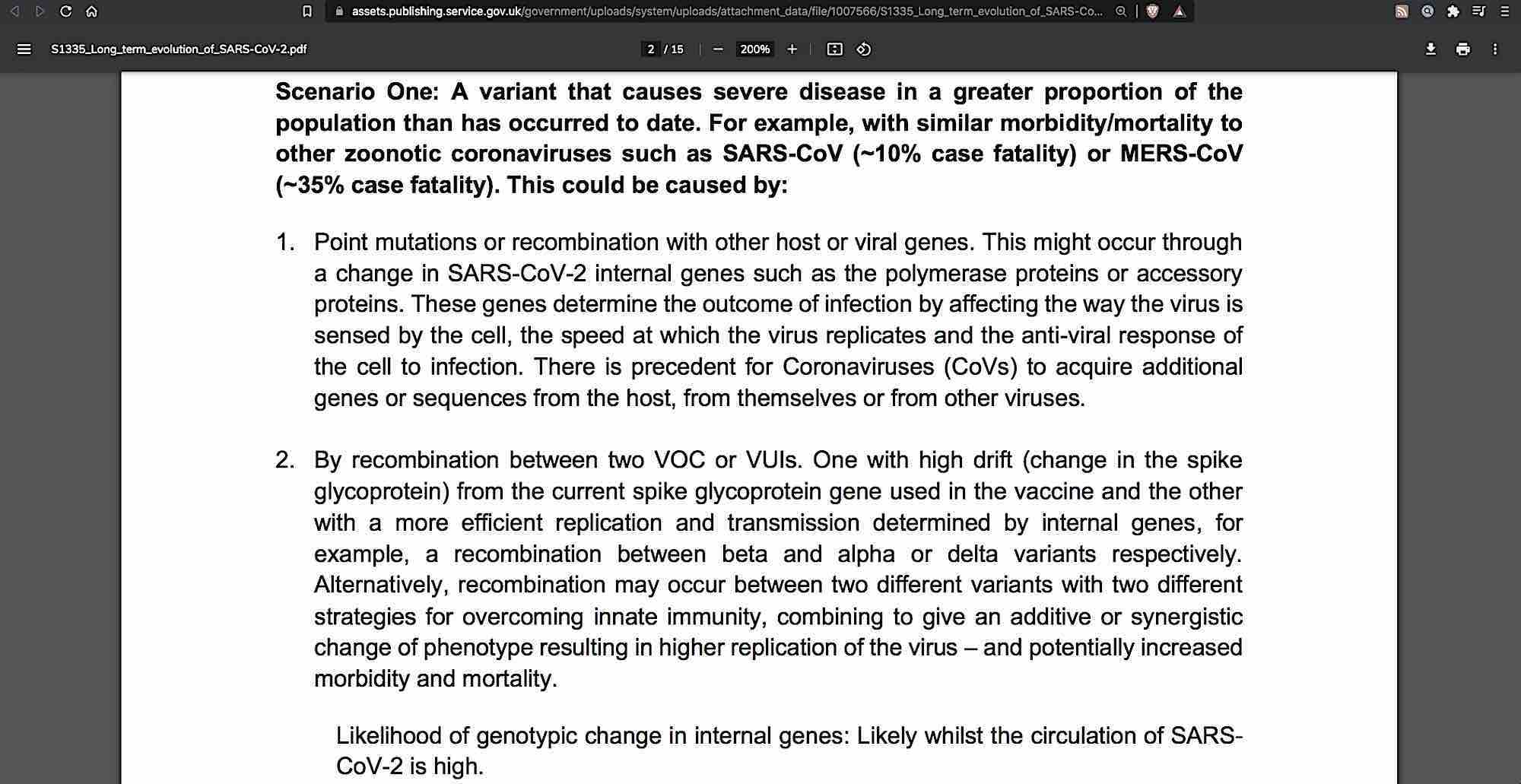 Estudio del Gobierno del Reino Unido dice que las vacunas Covid-19 podrían dar lugar a una variante con letalidad del 35%
