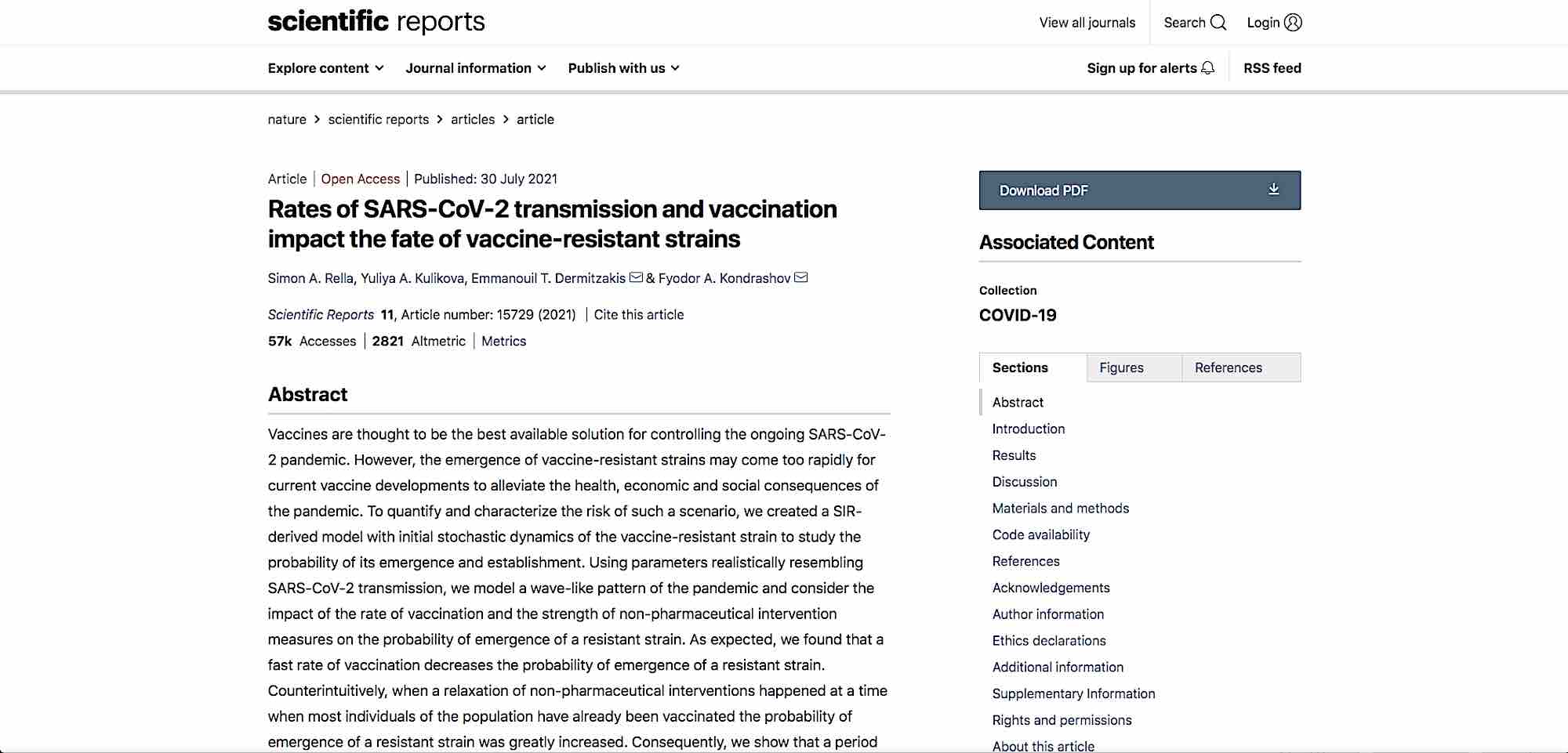 Estudio publicado por Nature dice que los vacunados pueden desempeñar un papel clave en la evolución de nuevas ‘variantes’ de COVID