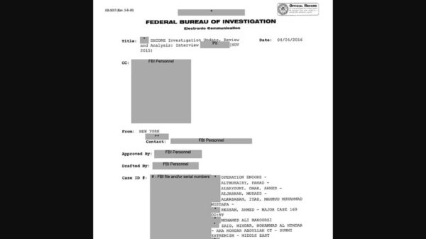 El FBI publica ‘el primer archivo secreto del 11-S’, que implica a un funcionario de la embajada saudí