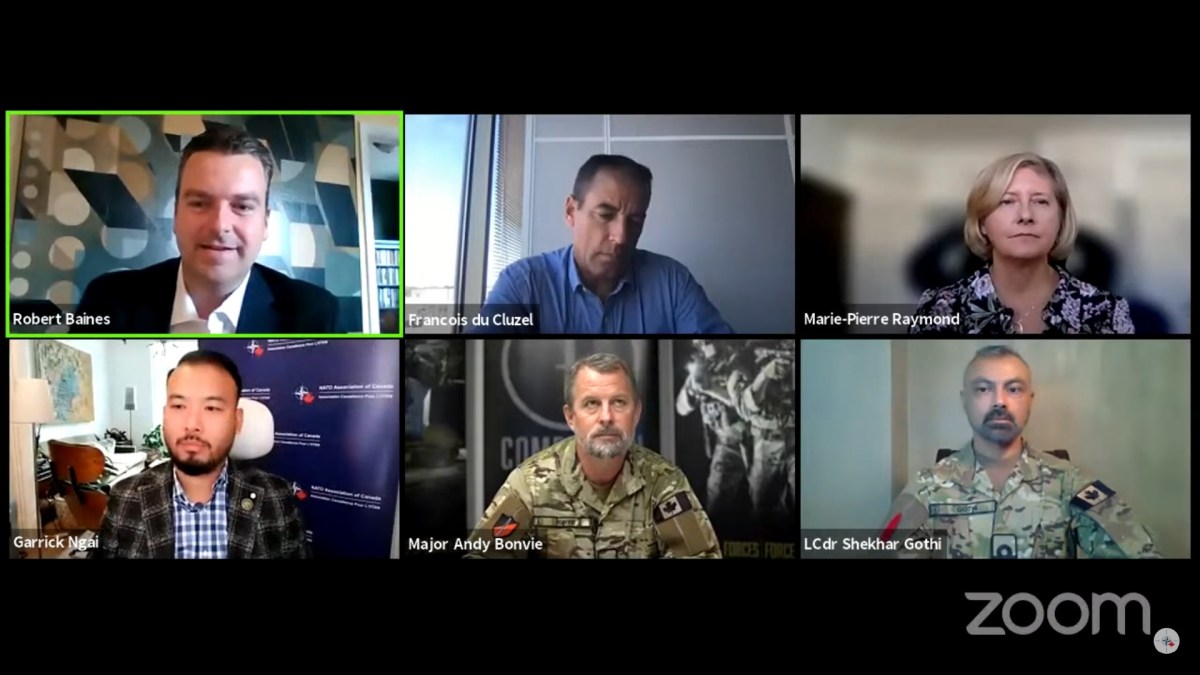 El panel del 5 de octubre sobre la guerra cognitiva, organizado por la Asociación de la OTAN de Canadá.