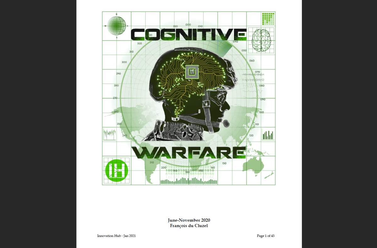 El estudio sobre la guerra cognitiva patrocinado por la OTAN en 2020.
