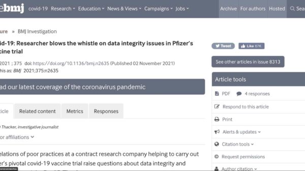 Covid-19: Investigación denuncia la falsificación de datos en el ensayo para aprobar la vacuna de Pfizer
