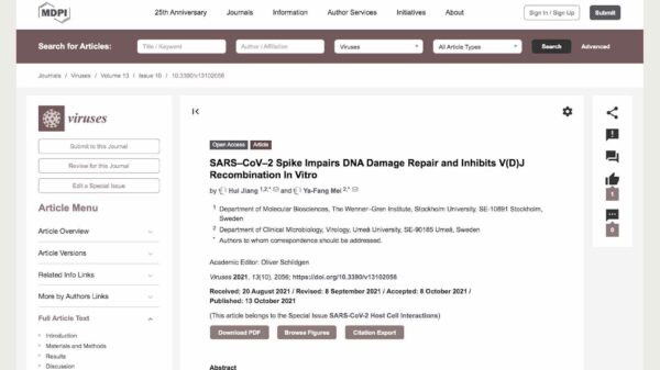 Un ensayo in vitro indica que la proteína Spike que codifica el material genético que contienen las ‘vacunas’ CoVID, destruye la inmunidad adaptativa que nos protege
