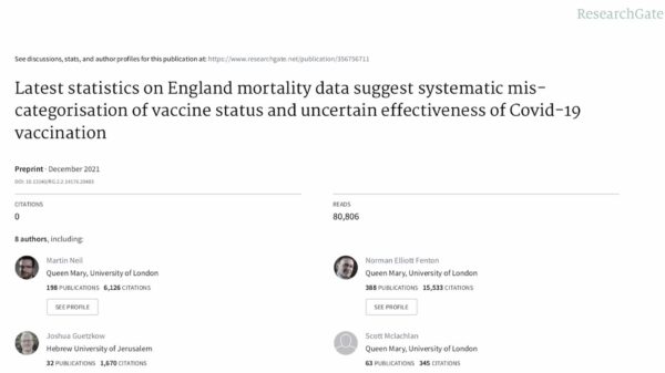 La Universidad Queen Mary de Londres cuestiona la eficacia de las vacunas Covid-19: ‘no reducen la mortalidad sino que producen auténticos picos de mortalidad’