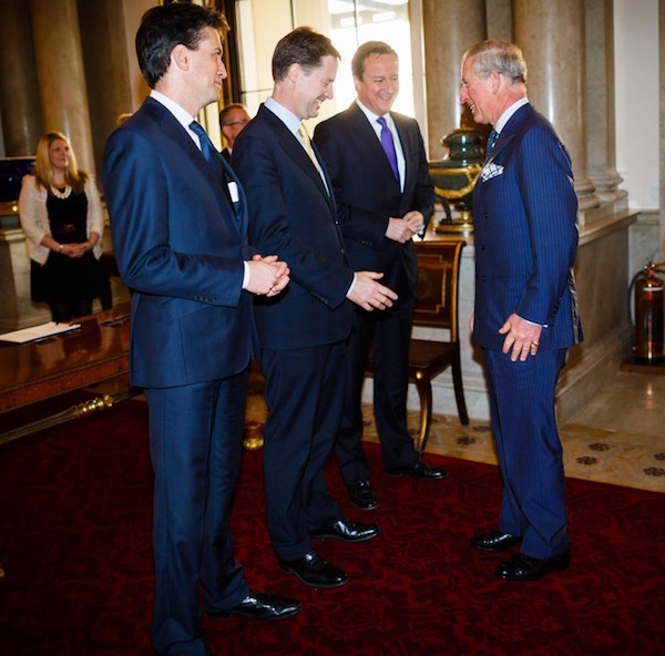 Nickolas Clegg y el Príncipe Carlos, 20 de noviembre de 2013 - Fuente: WPA Pool/Getty Images Europe