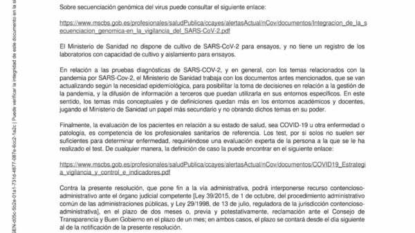 La importancia de la realización de cultivos virales de SARS CoV 2 y de su aislamiento completo, para la confirmación de la causalidad entre el virus y la enfermedad COVID 19