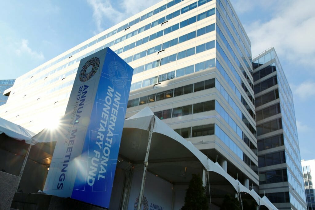 El edificio de la sede del Fondo Monetario Internacional (FMI) en Washington DC, Fuente: Brookings