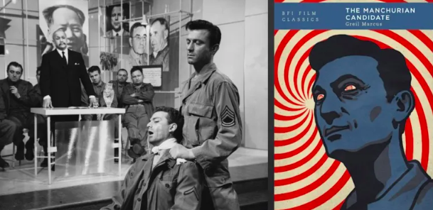 Imagen de la izquierda, escena de la película "El candidato de Manchuria" (1962).