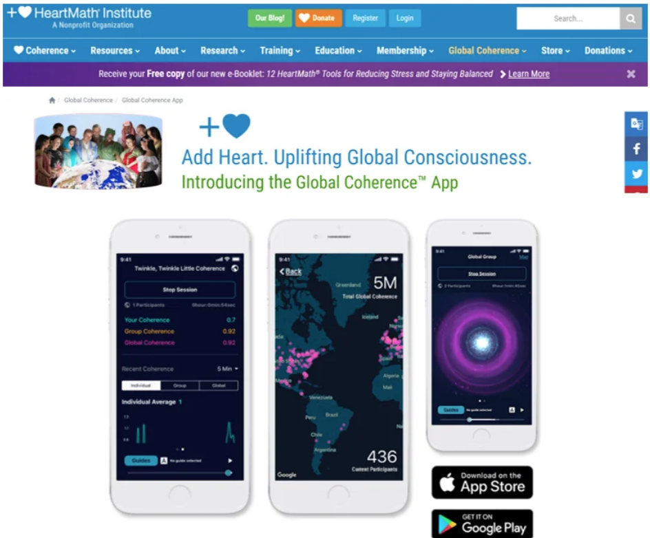 Global Coherence App | Instituto HeartMath