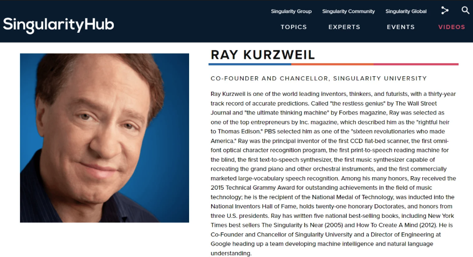 Ray Kurzweil | Singularity Hub