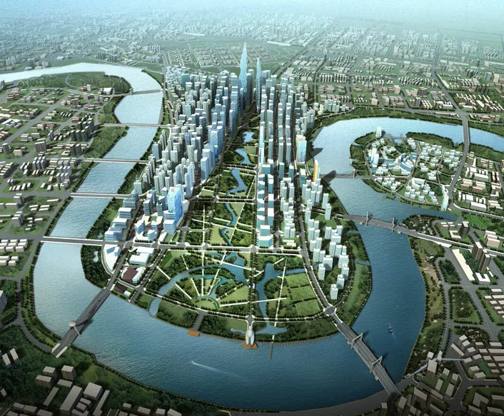 Plan para Tianjin, China. Ejemplo de cómo pueden diseñarse las ciudades del futuro en todo el mundo.