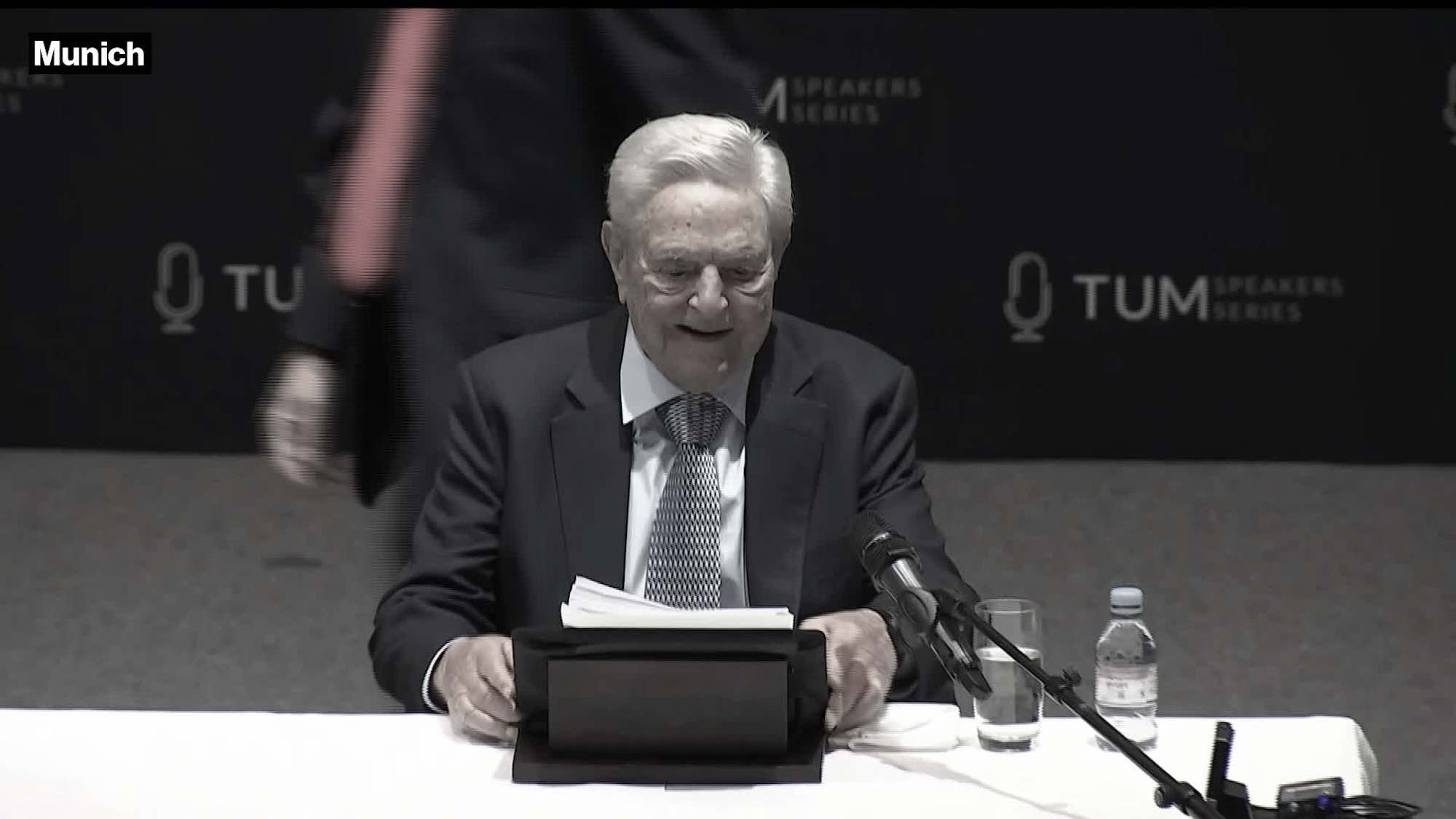 George Soros en la Conferencia de Seguridad de Munich, en febrero de 2023.