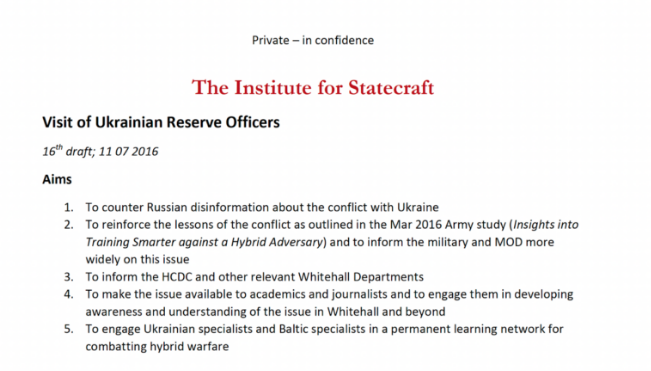 Filtrado un documento de la Iniciativa de Integridad sobre la visita de agentes de inteligencia ucranianos