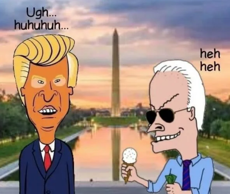 trump biden beavis butt head