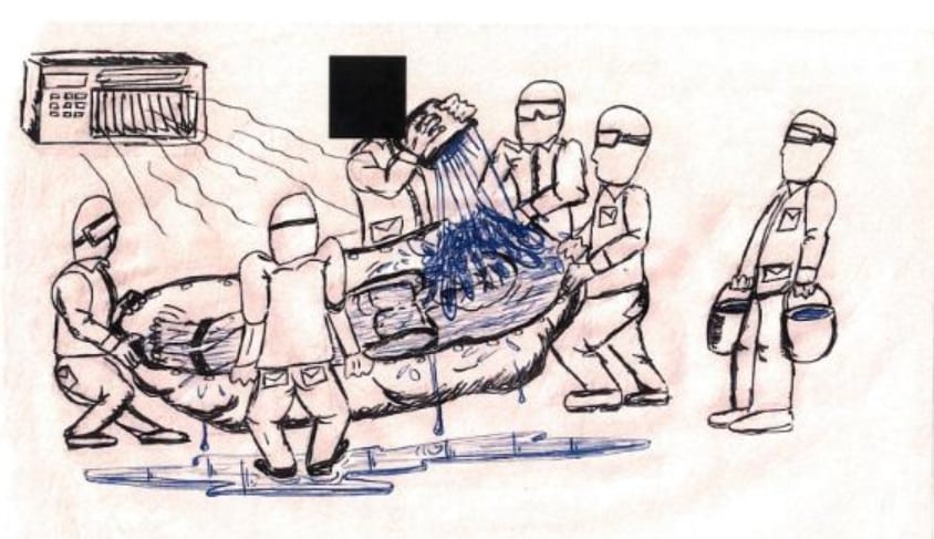Veteranos de guerra filtran dibujos de torturas practicadas por la CIA y Marines estadounidenses
